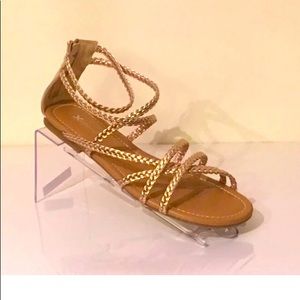 Braided Gold Sandals